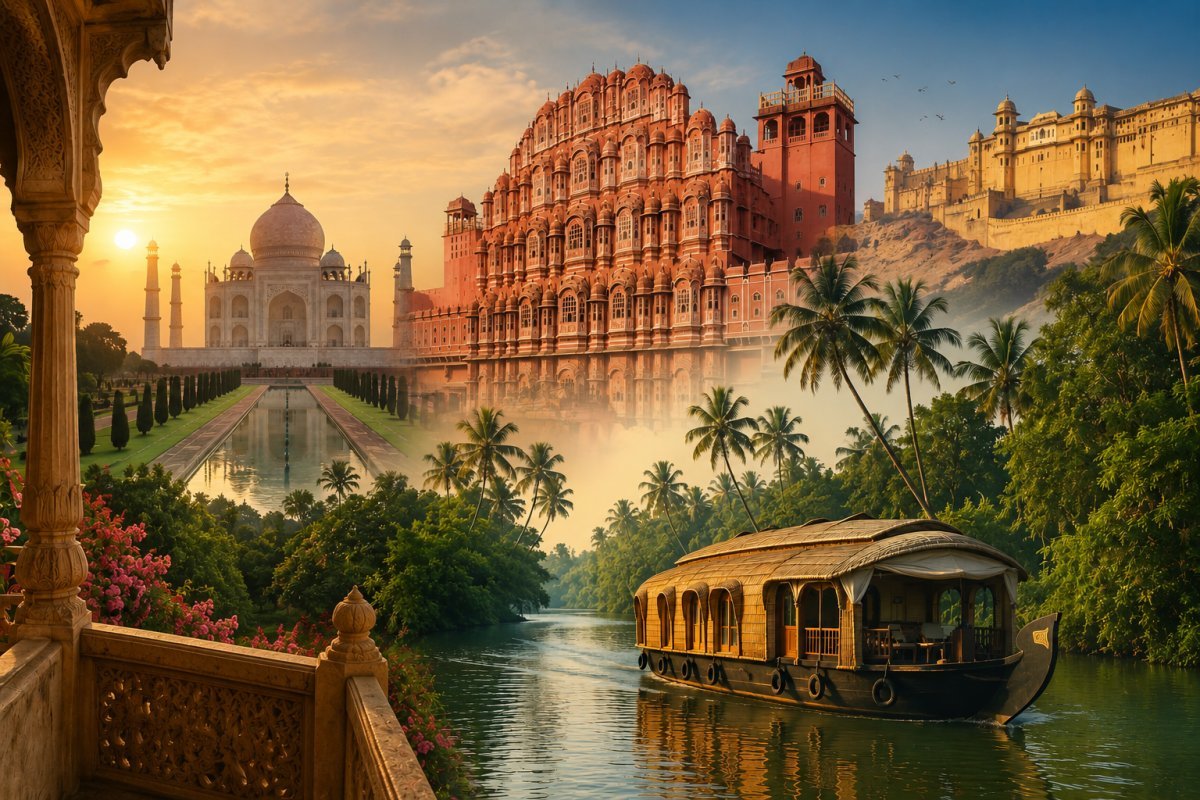 Experience The Golden Triangle with Kerela
